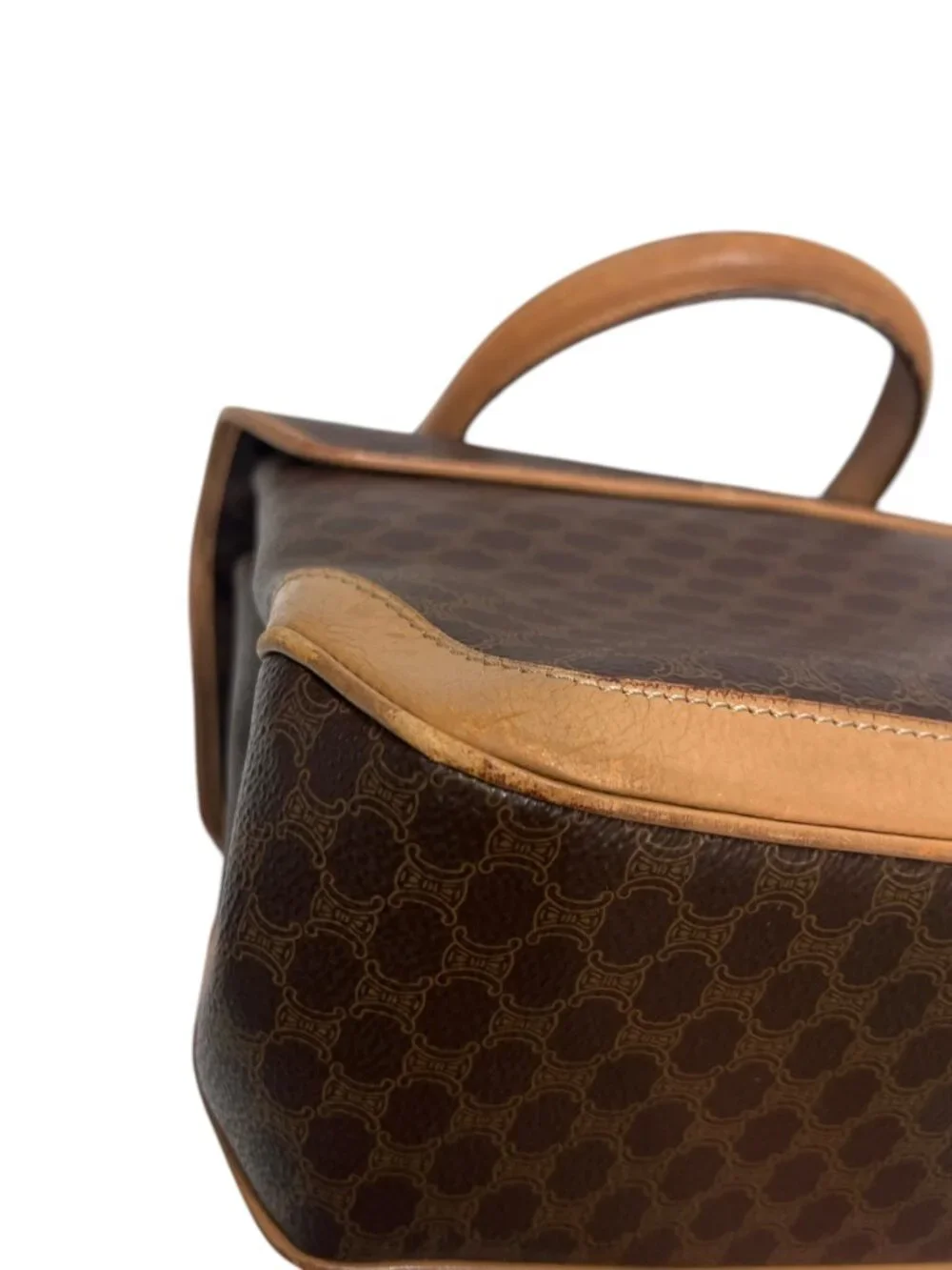 Celine VINTAGE Brown Monogram Macadam Handbag - Picture 14 of 16